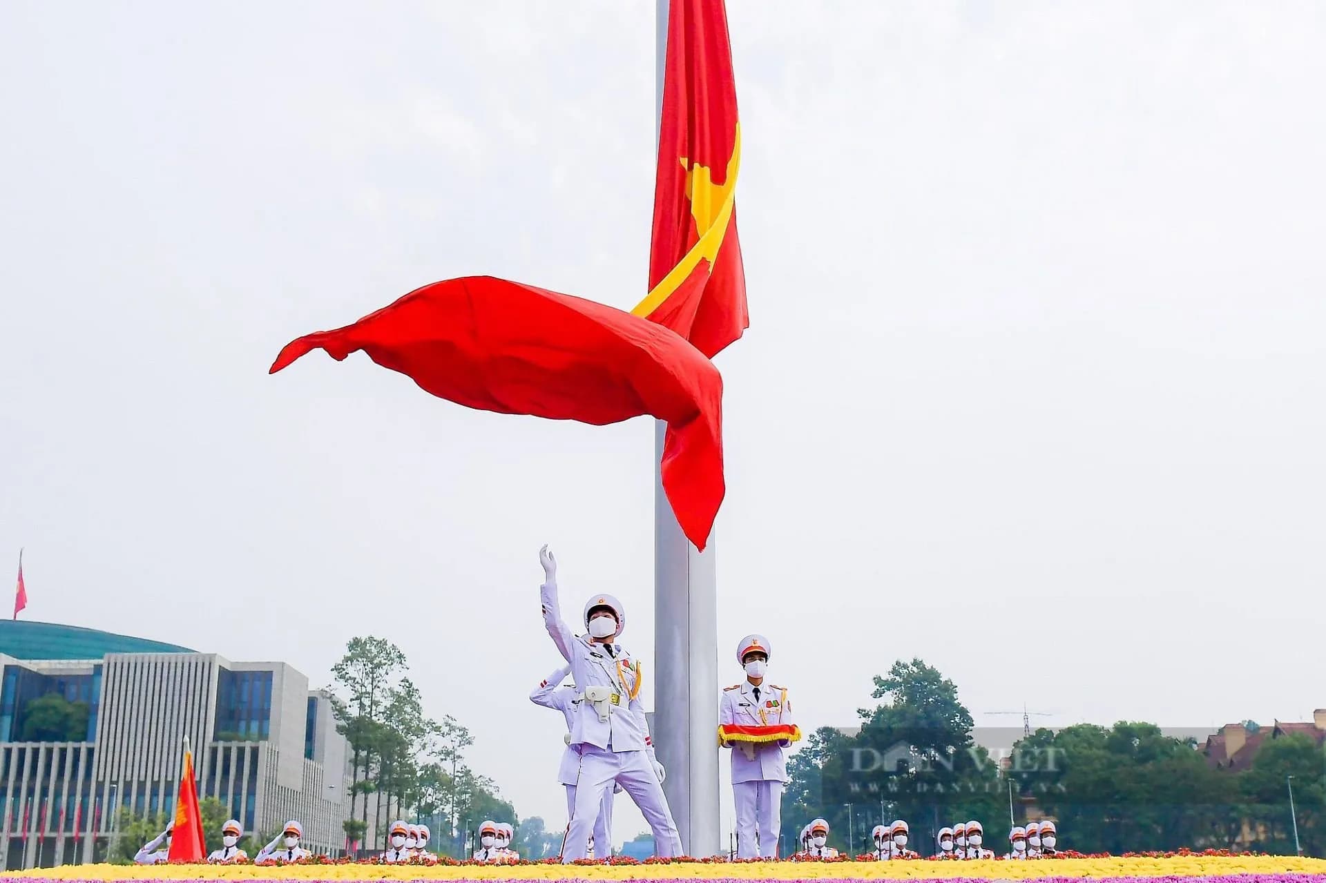 raising flag ceremony